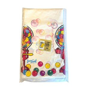 Lisa Frank Gumball Machine Tablecloth VTG 52"X96" NEW Table Cover Party Decor